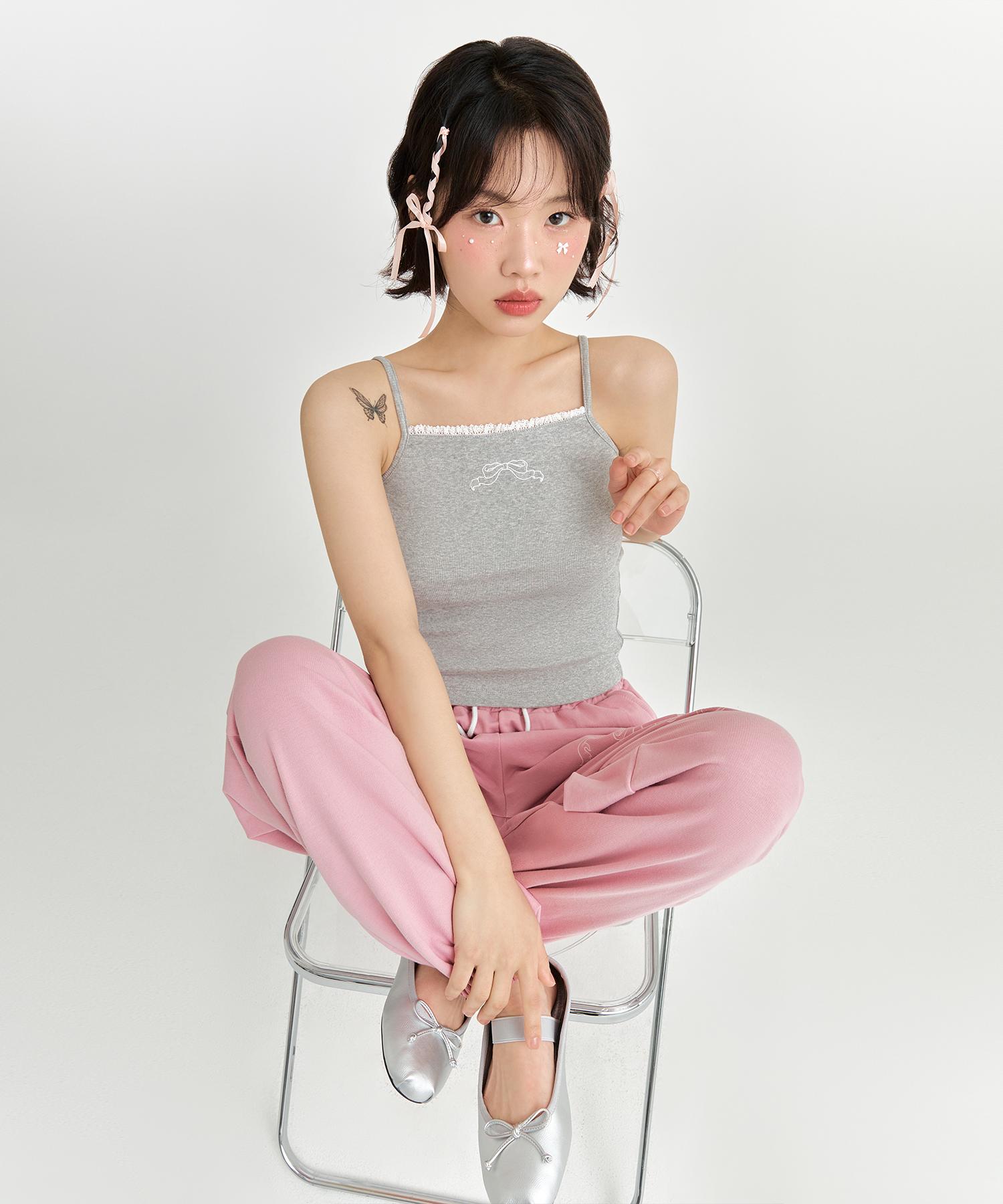 Adore Bell Ribbon Sleeveless - Gray