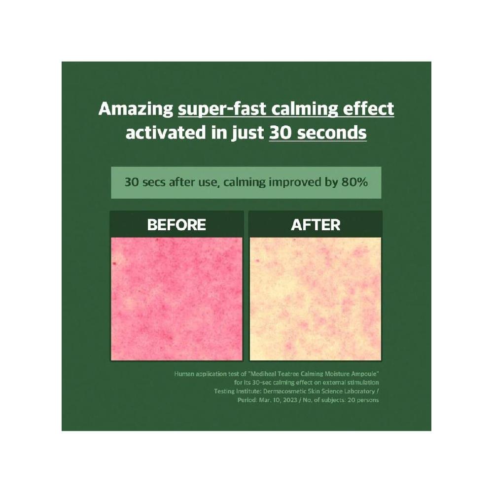 Mediheal Teatree Calming Moisture Ampoule 50ml Quick Calming And Deep Hydrating With 92% Pure Tea Tree