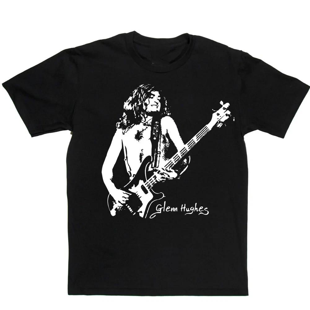 Men s and Women s T-shirts NEW Glenn Hughes Music Star Heavy Cotton Black XXXL