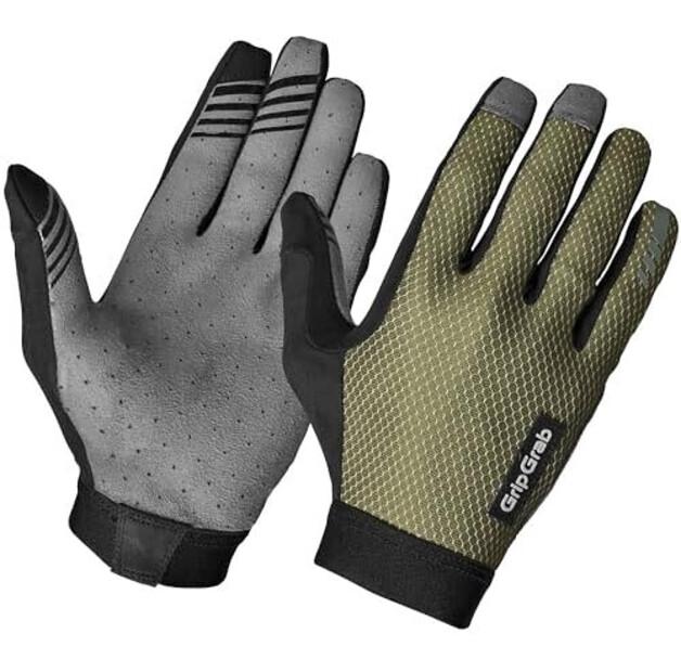Велоперчатки GripGrab Vertical Insidegrip (оливковые) L