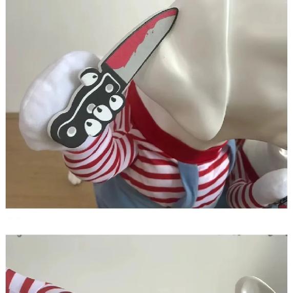 Dog Cat Costumes Pet Funny Costume Chucky Deadly Doll Cosplay Party Fancy Festival Cloth Cat Clothes