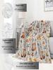 Cute Woodland Animal Throw Blanket Cartoon Fox Owl Deer Soft Fleece Perfect for Kids Animal Lovers Picnic Sofa Bed Travel Decor