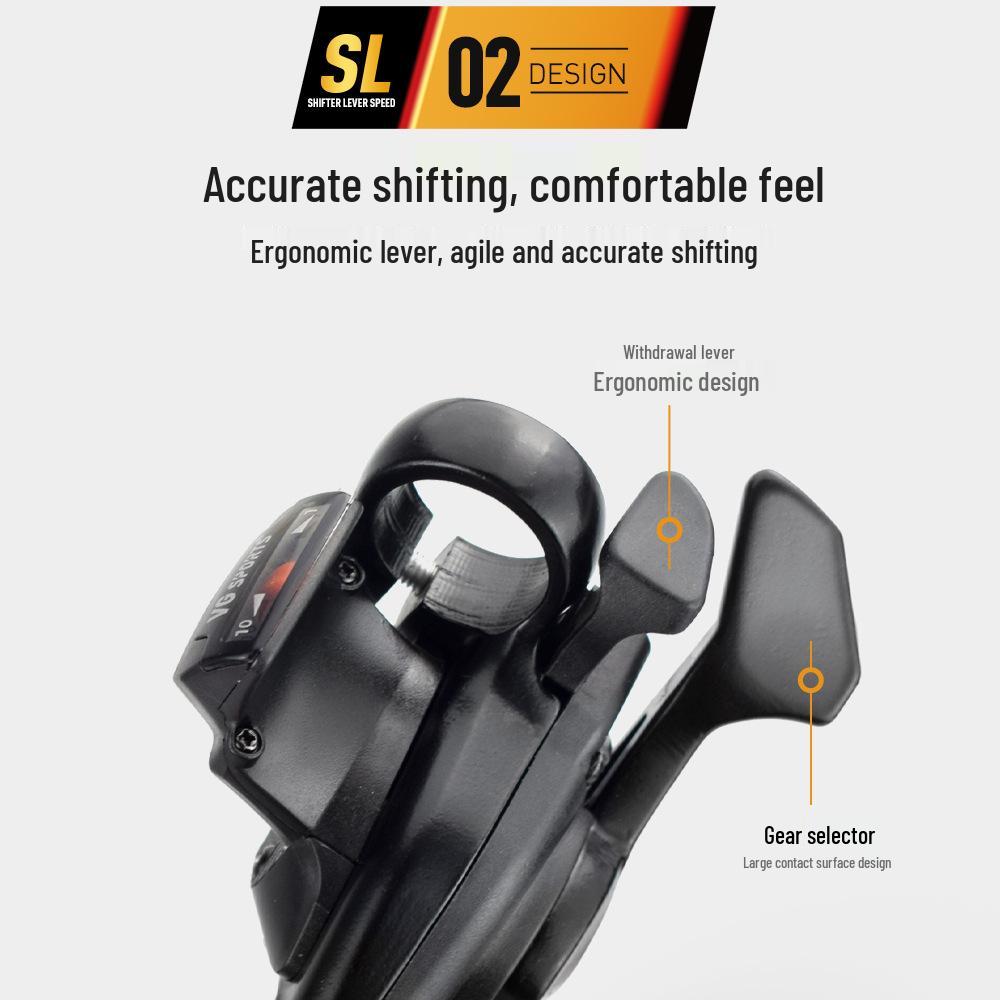 VG Sports Mountain Bike Shifter and Derailleur Set: 8-11 Speed, Aluminum Alloy Body.