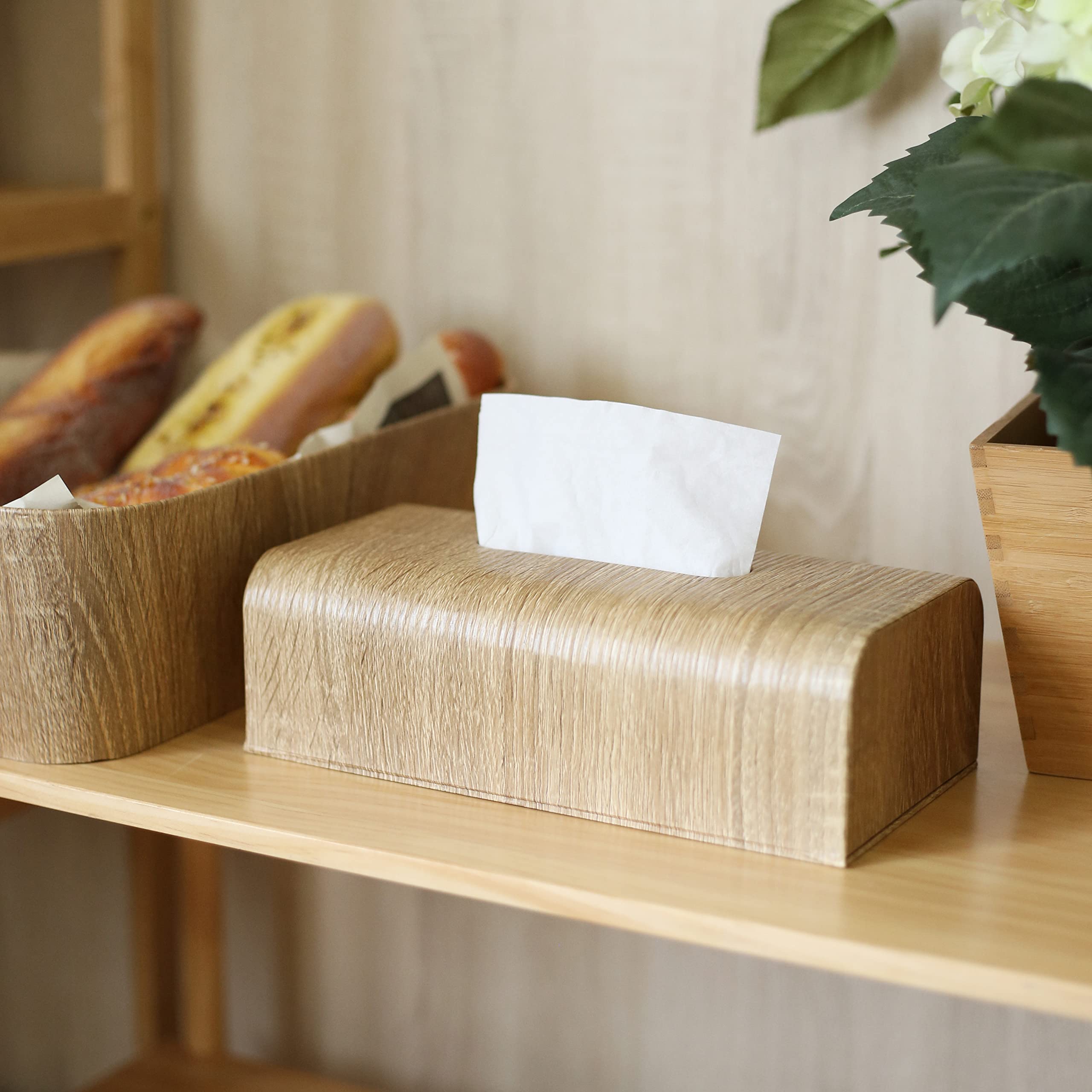

Tissue case Wood grain Tissue case Stylish Nordic Tissue case Tissue cover Case Eco material x x [26 13.5 8cm]