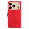 Pro iPhone 17 Pro Pouzdro Flip Kožené Retro Kryt na telefon Vytištěné linky