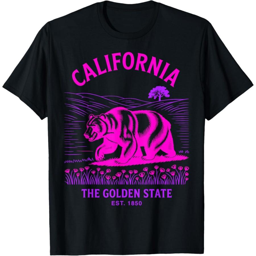 

California Cityscape Icon Golden State Landmark Design T-Shirt XXXXXL чорний