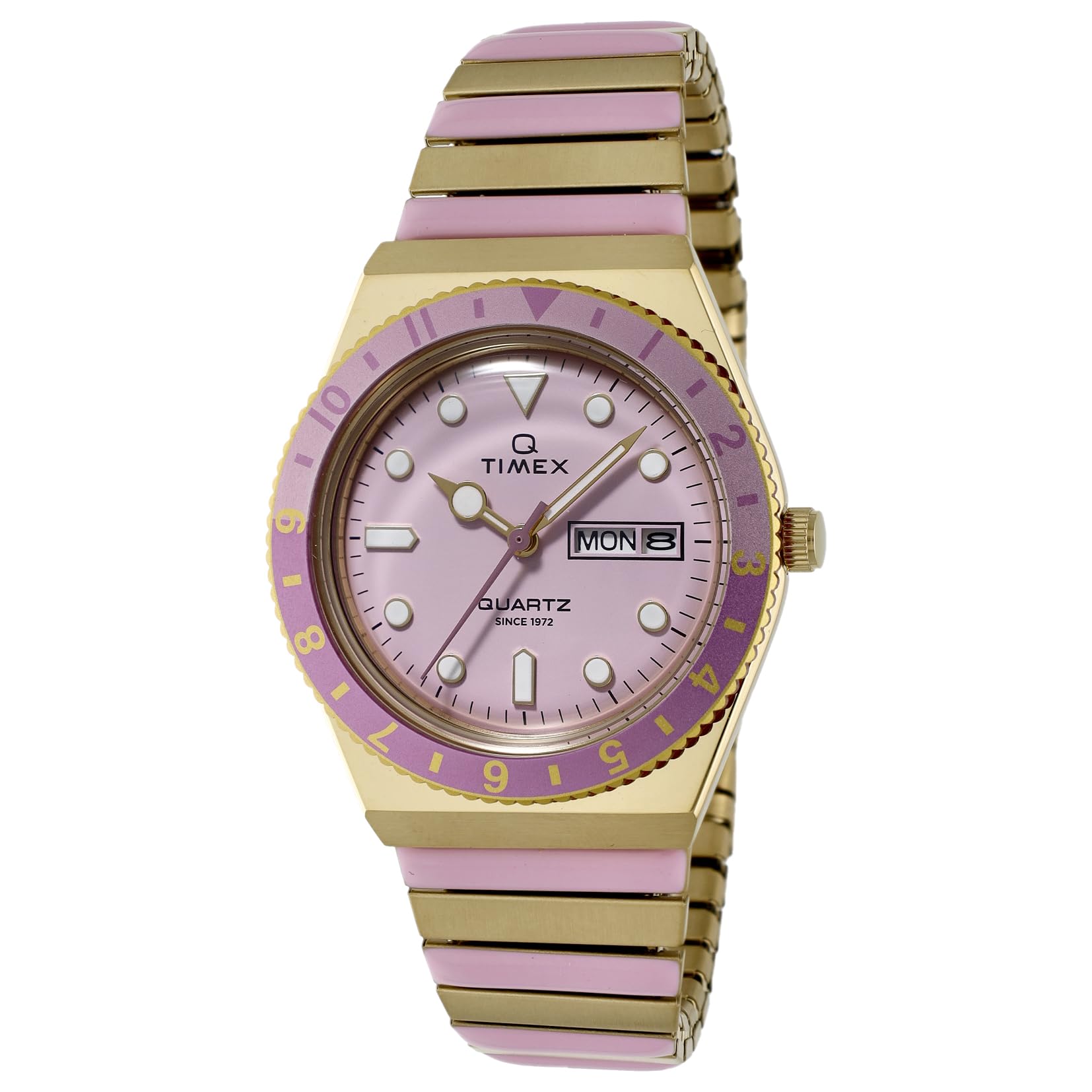 

Унисекс наручные часы Timex Q Timex TW2W87600 Кварцевые Водонепроницаемые 50 м Акриловый Розовый Циферблат Нержавеющая Сталь [TIMEX] [Б/У] розовый