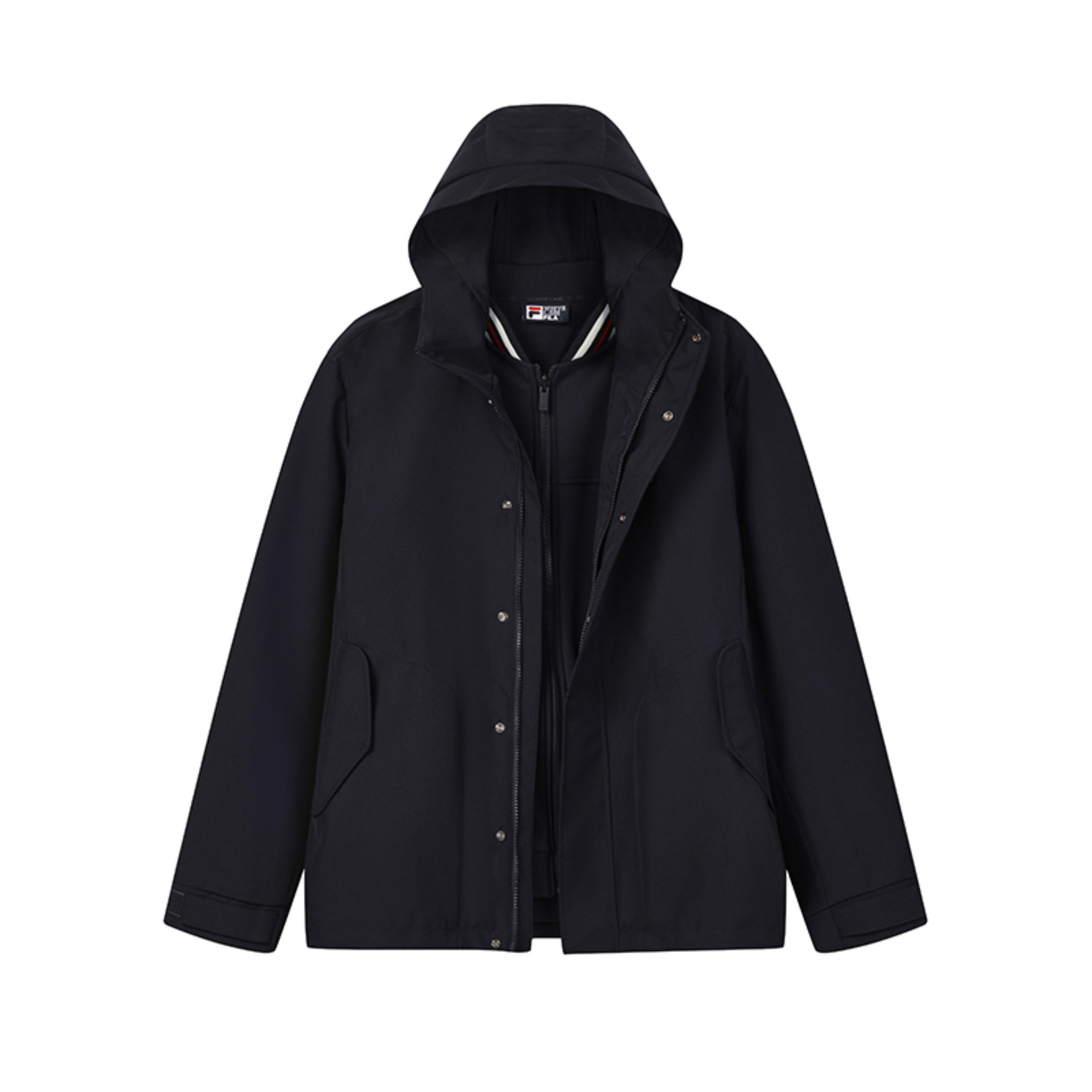 

FILA Heritage Three-In-One Fashion Simple Classic Casual Comfortable Versatile Warm Two-Piece Hooded Jacket Men jackets Legendary-Blue F11M618703FNV 2XL