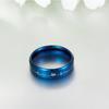 Titanium Steel Electrocardiogram Ring Korean Version Couple Ring Tail