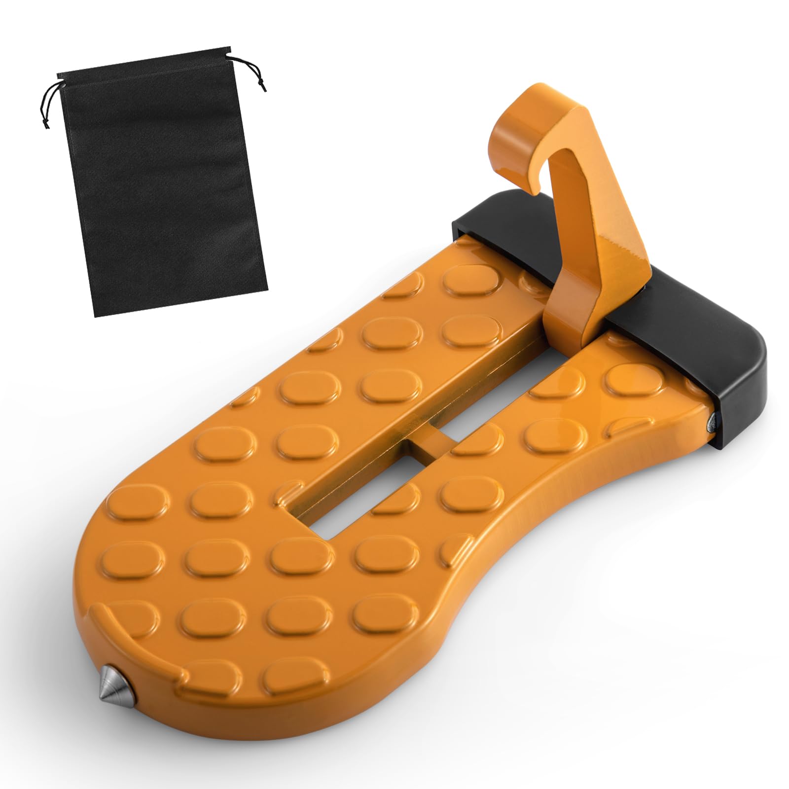 

Goture Door Step Car Folding Step Multifunctional Pedal with Safety Hammer Function and Storage Bag Non-slip Installation Easy Car Wash Aid Step