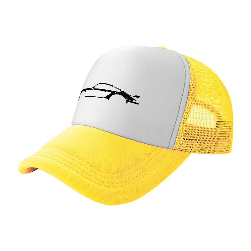Sports Car Logo Mesh Trucker Hat Breathable Design for Outdoor Activities and Casual Wear Style StateUnisext with Classic Look