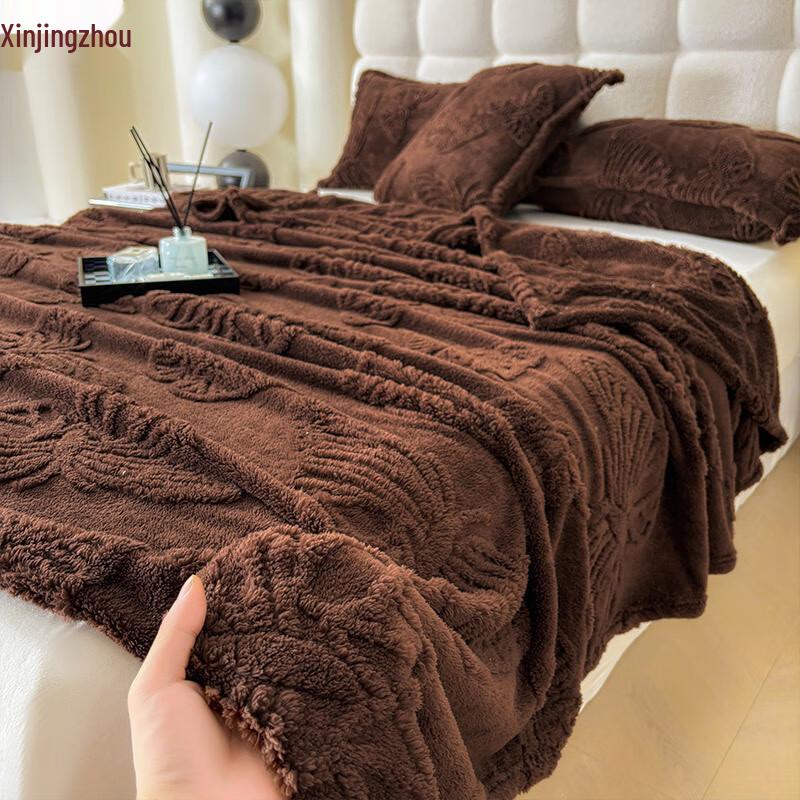 Xinjingzhou Tuft Velvet Jacquard Butterfly Throw Blanket
