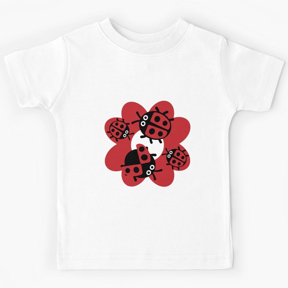 Ladybird Family - Coccinellidae Beetle - Red And Black Ladybids - Sweet Kids Gifts Kids T-Shirt 120