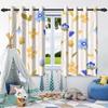 Wildflowers Floral Green Plants Window Curtains Blackout Washable Polyester Fabric Bedroom Living Room Home Decor Curtain 2 Pcs