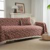 Sofa Towel Anti-cat Scratch Jacquard Flower Retro Thick Sofa Cover Blanket