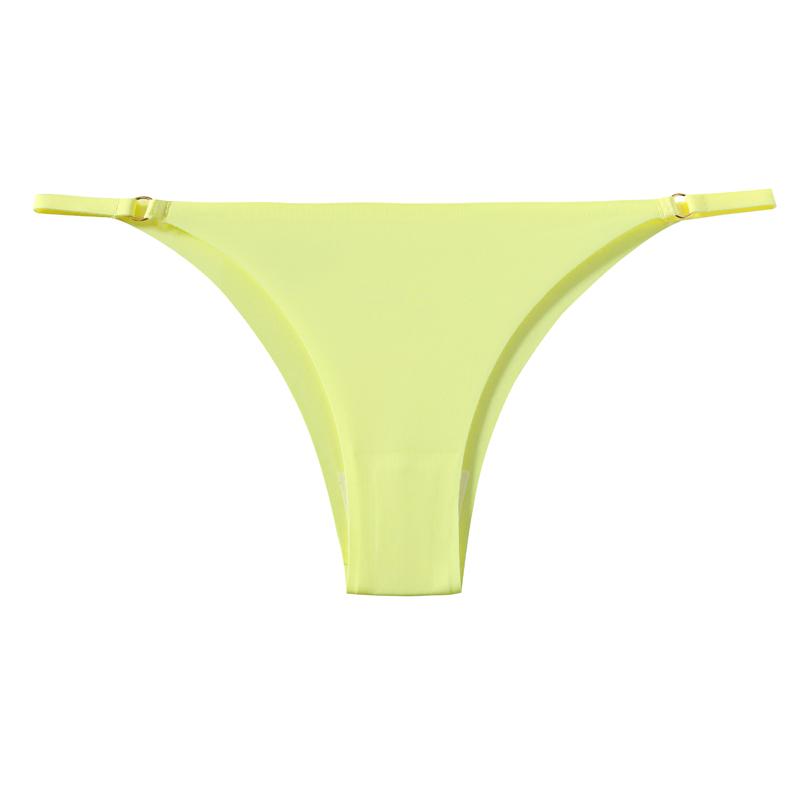 CINOON Seksowne Damskie Figi Stringi z Jedwabiu Lodowego Bezszwowe Jednokolorowe Niskie Majtki Styl Czystego Pożądania Niewidoczne Oddychające T-Back Majtki