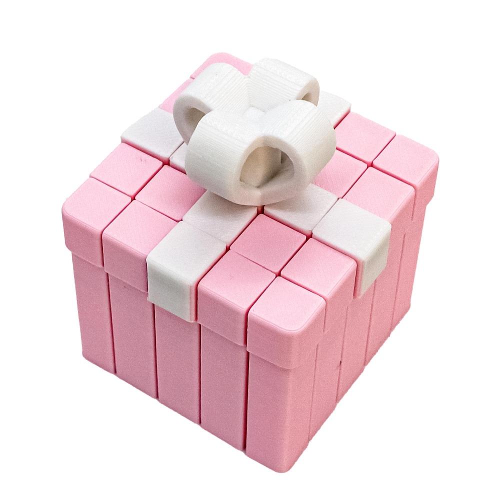 

Relaxation 3D Printed Fidget Toy Portable Creative Gift Box Movable Sensory Model Valentine s Day розовый