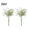 Kunstrasen Dekoration 2 Stück Grüne Stiele Realistischer Falscher Grüner Zweig für Simulations-Blumenarrangement DIY Vase Florales Hochzeitsfest Zuhause