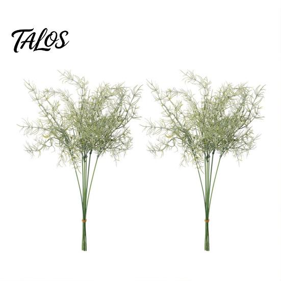 Kunstrasen Dekoration 2 Stück Grüne Stiele Realistischer Falscher Grüner Zweig für Simulations-Blumenarrangement DIY Vase Florales Hochzeitsfest Zuhause