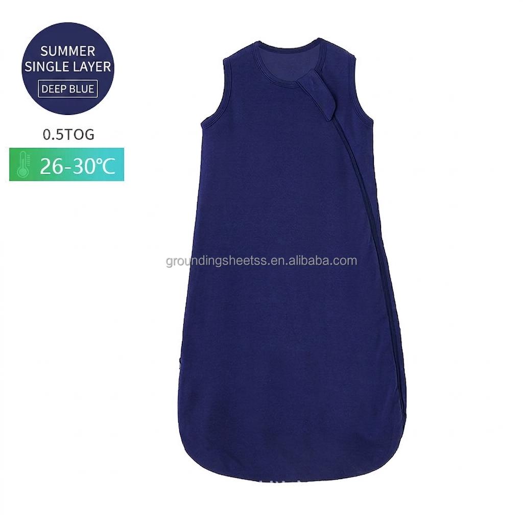 Soft Bamboo Fiber Baby Sleep Sack Summer Swaddle Vest Anti-Kick Lightweight Infant Sleeping Bag Cozy Wear