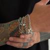 Ingemark 4 Stück/Set Vintage Hohl Pentagramm Anhänger Armband Herren Trend Punk Metall Verstellbar Ästhetik Armbänder Partner Schmuck