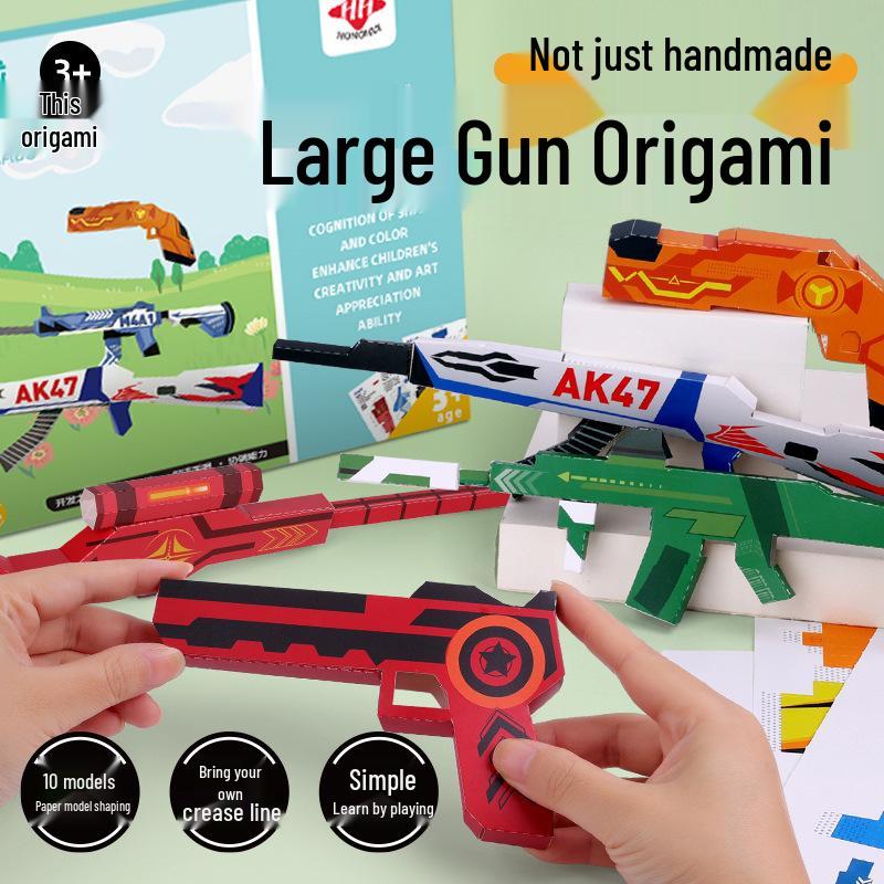 3D Colored Origami Paper Airplane Kit for Kids – DIY Educational Toy Set
