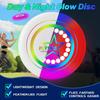 Ultra Bright Flying Disc, Luminous Flying Disc - 12 Intelligent Light Programmes, Rechargeable & Shockproof (Ideal for Night Games, Garden Parties,)