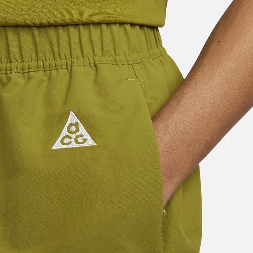 Nike ACG Solid Logo Straight Loose Shorts Men Bottoms Olive CZ6704-390