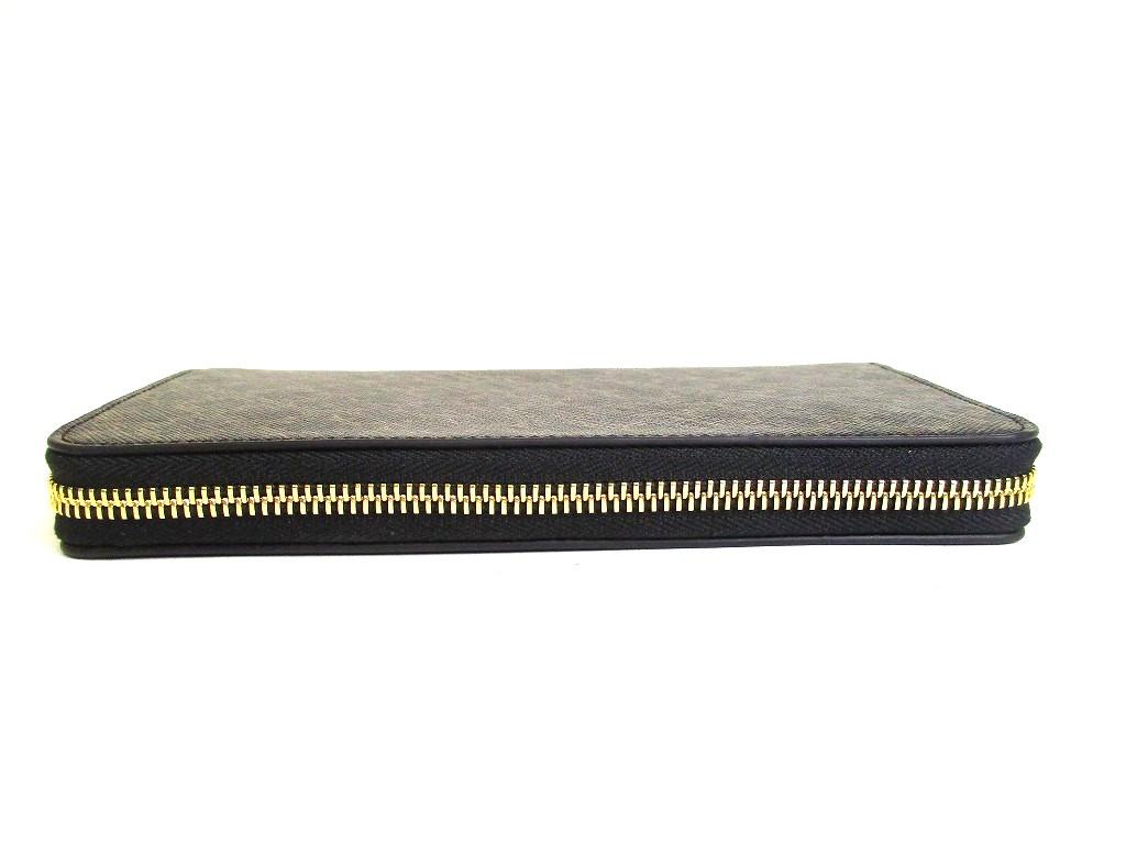 Authentic CELINE Triomphe Camvas Leather Large Zipped Wallet Purse #b281  Open Box