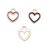 Love Heart Enamel Charms Multi Color Pendants For Romantic Jewelry Component