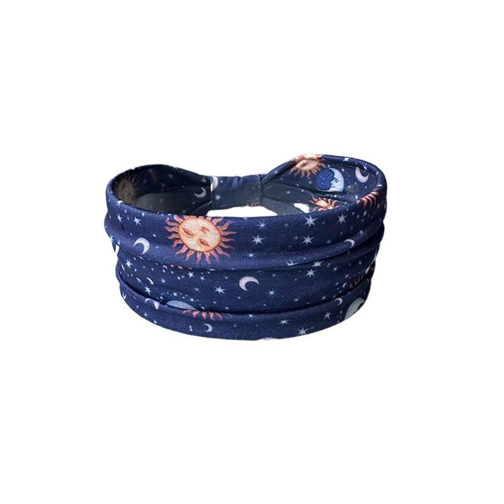 Bohemian Print Knot Turban Headband Soft Elastic Yoga Hair Bandana For Women Men Hair Accessories