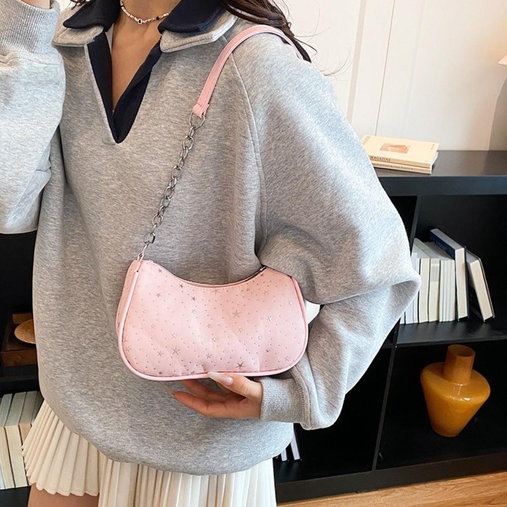 Fashion Lightweight Shoulder Bag Large Capacity with Chain Crossbody Purse Women Handbag