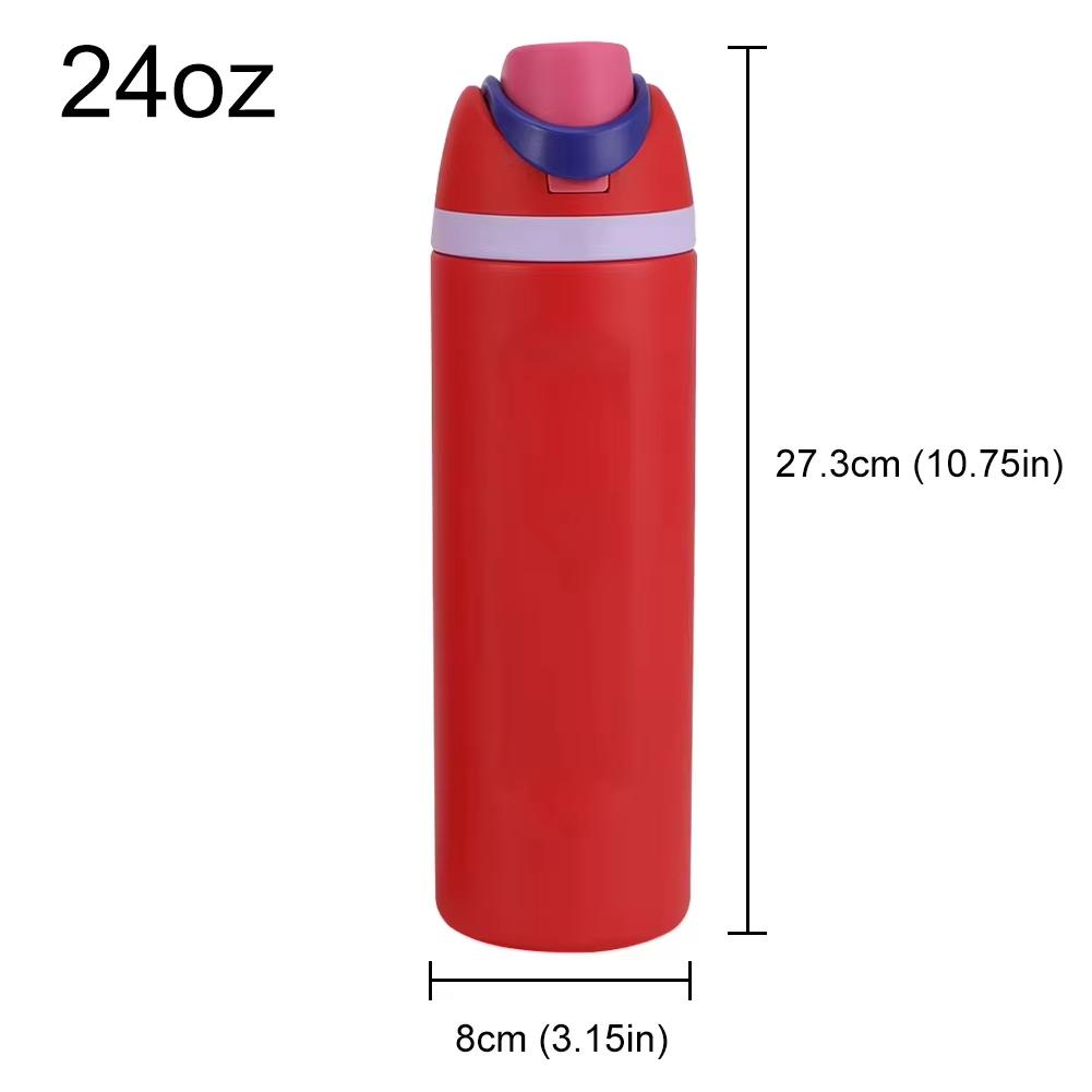 24oz Thermo Bottle Stainless Steel Thermos Water Bottle Double-Layer Thermal Mug Outdoor Sports Gym Vacuum Insulated Drinkware