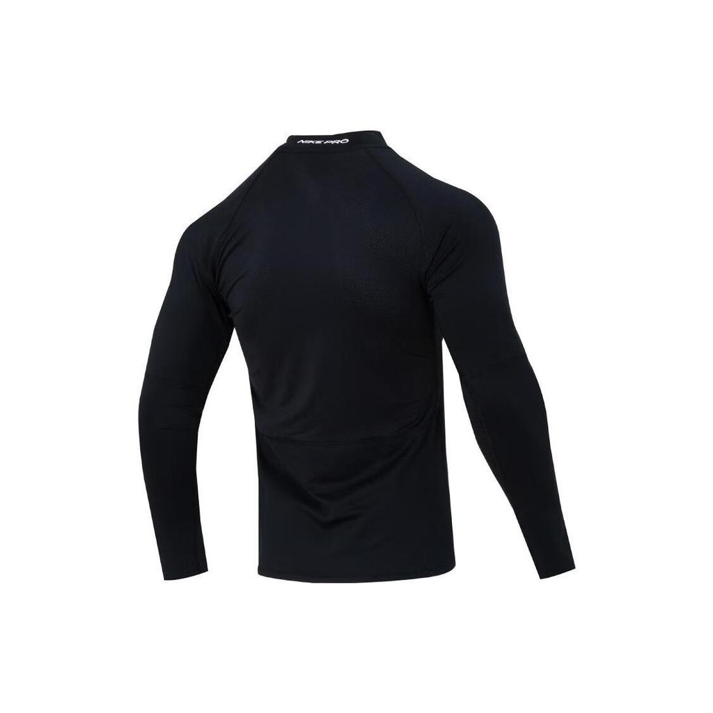 Nike T Shirts Men's Black Half Turtleneck Moderate Straight Fit FB8516-010