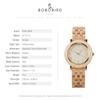 BOBO BIRD Wooden 28mm Natural Wood Analog Quartz Ladies' Watch, Diameter, Band, Display, Movement, Brown/Gold (Maple-1)