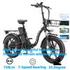 Electric Bicycle Keteles KF9 1000W Motor 20" Fat Tire Foldable Adult Electric Bike 48V 35AH Hydraulic Brakes Max Load 150Kg 7 Speed