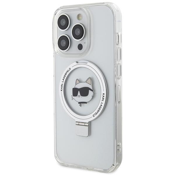 Karl Lagerfeld KLHMP15XHMRSCHH iPhone 15 Pro Max 6.7" White/white Hardcase Ring Stand Choupette Head MagSafe