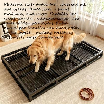 WC per Cani - Contenitore Urina Speciale di Grandi Dimensioni per Cani Grandi - Telaio Lettiera per Cani - Dispositivo Anti-accovacciamento per Feci - Accessori per Cani