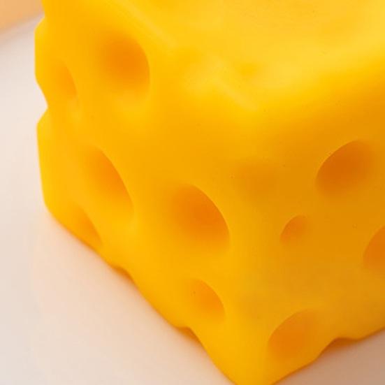 Stress Relief Cheese Squeeze Toy Slow Rising Triangular Square Cheese Sensory Toy Portable Kids Adults Simulated Food Pinch Fidget Toy