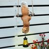 Solar Gartenstatue Eichhörnchen Harz Hängendes Tier LED Laterne Außen Terrasse Haus Garten Rasen Balkon Einweihungsdekorationslicht