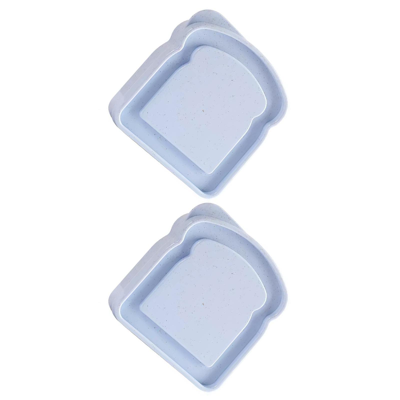 

Контейнер для хранения продуктов большой вместимости, герметичный ланч-бокс в форме тоста с крышкой для пикников, офиса, кемпинга, на открытом воздухе синий