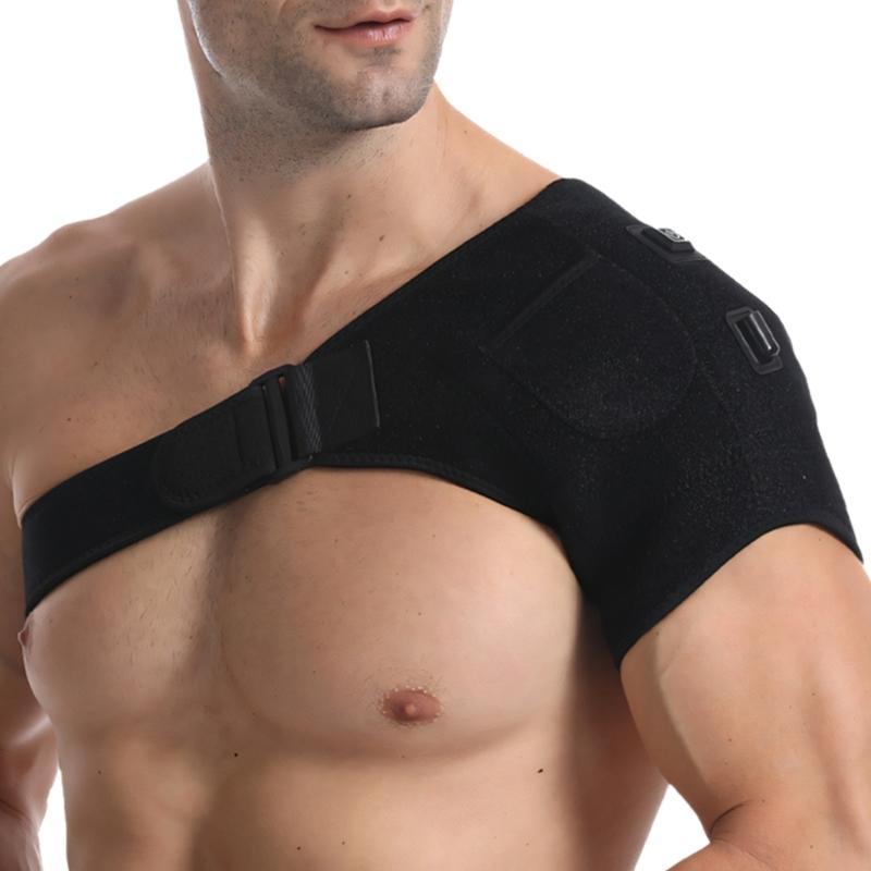 

Heated Shoulder Wrap Adjustable Shoulder Heating Pad With OK Fabric For Muscle Relaxation And Comfort 1