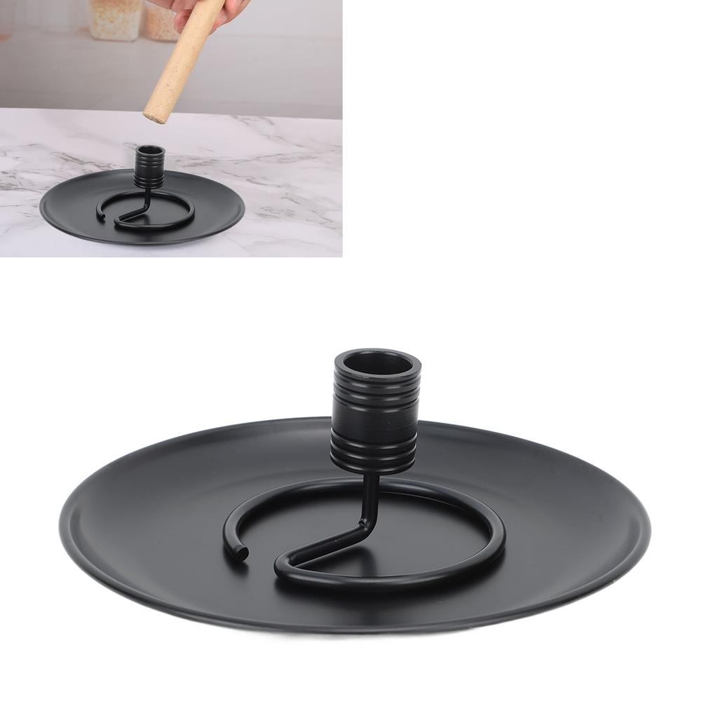 Moxa Collector Stick Storage Base Stainless Steel Round Stable Safe Compact Roll Tray for Moxibustion Home