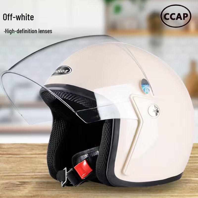 Certified Electric Vehicle Helmet with Cold Protection and Neck Gaiter – Unisex Half Helmet for Motorcycle Safety