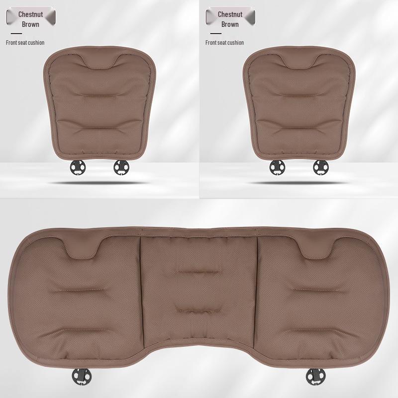 Breathable Nappa Leather Lumbar Support Car Seat Cushion for Mercedes-Benz & BMW