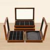 For  Bracelet Necklace Display Case Wooden Ring Earrings Organizer Large Jewelry Storage Box With Cover X007