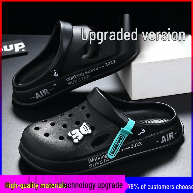 Herren Sommer Atmungsaktiv Dicksohlige Rutschfeste Lässige Strandsandalen