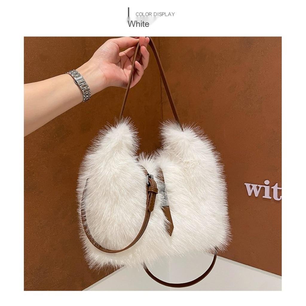 Shoulder Bag Women Plush Daily Commute