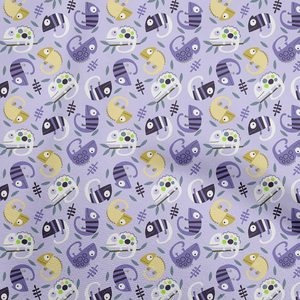 oneOone Cotton Flex Amethyst Fabric Kids Animal Sewing Fabric by The Yard Printed DIY Clothing Sewing Supplies 40 Inch