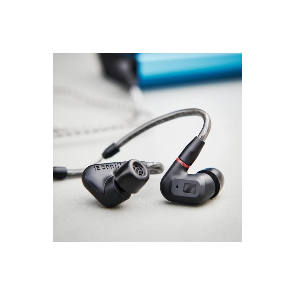 Sennheiser IE 200-inch In-Ear Audiophile Headphones - TrueResponse Transducers, Neutral Sound, Impactful Bass, Detachable Braided Cable, Flexible Ear 